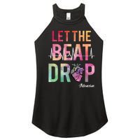 Let The Beat Drop Adenosine Funny Rn Nurses Heartbeat Cute Women's Perfect Tri Rocker Tank