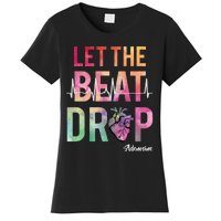 Let The Beat Drop Adenosine Funny Rn Nurses Heartbeat Cute Women's T-Shirt