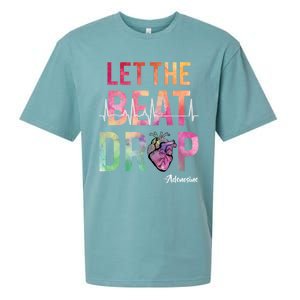 Let The Beat Drop Adenosine Funny Rn Nurses Heartbeat Cute Sueded Cloud Jersey T-Shirt