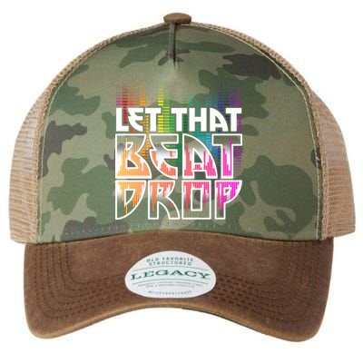 Let That Beat Drop Rainbow Equalizer Dance Music Lover Legacy Tie Dye Trucker Hat