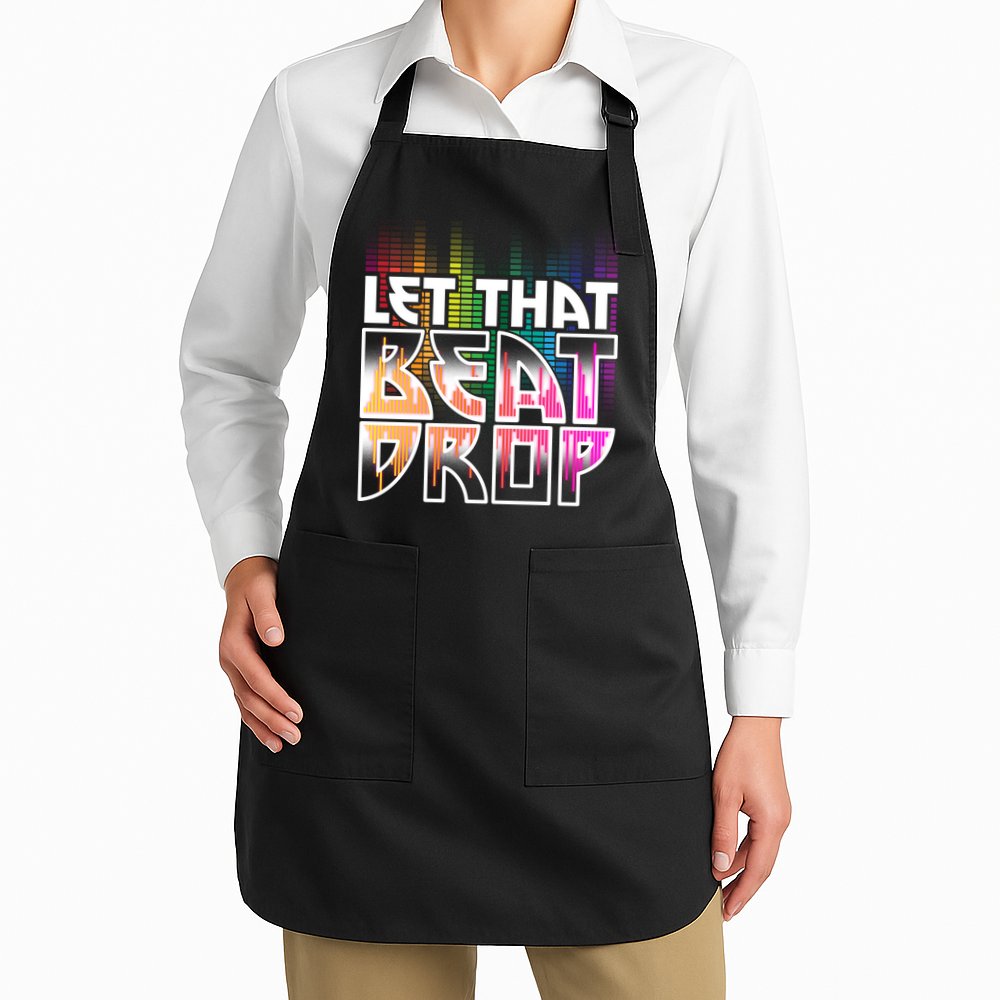 Let That Beat Drop Rainbow Equalizer Dance Music Lover Apron