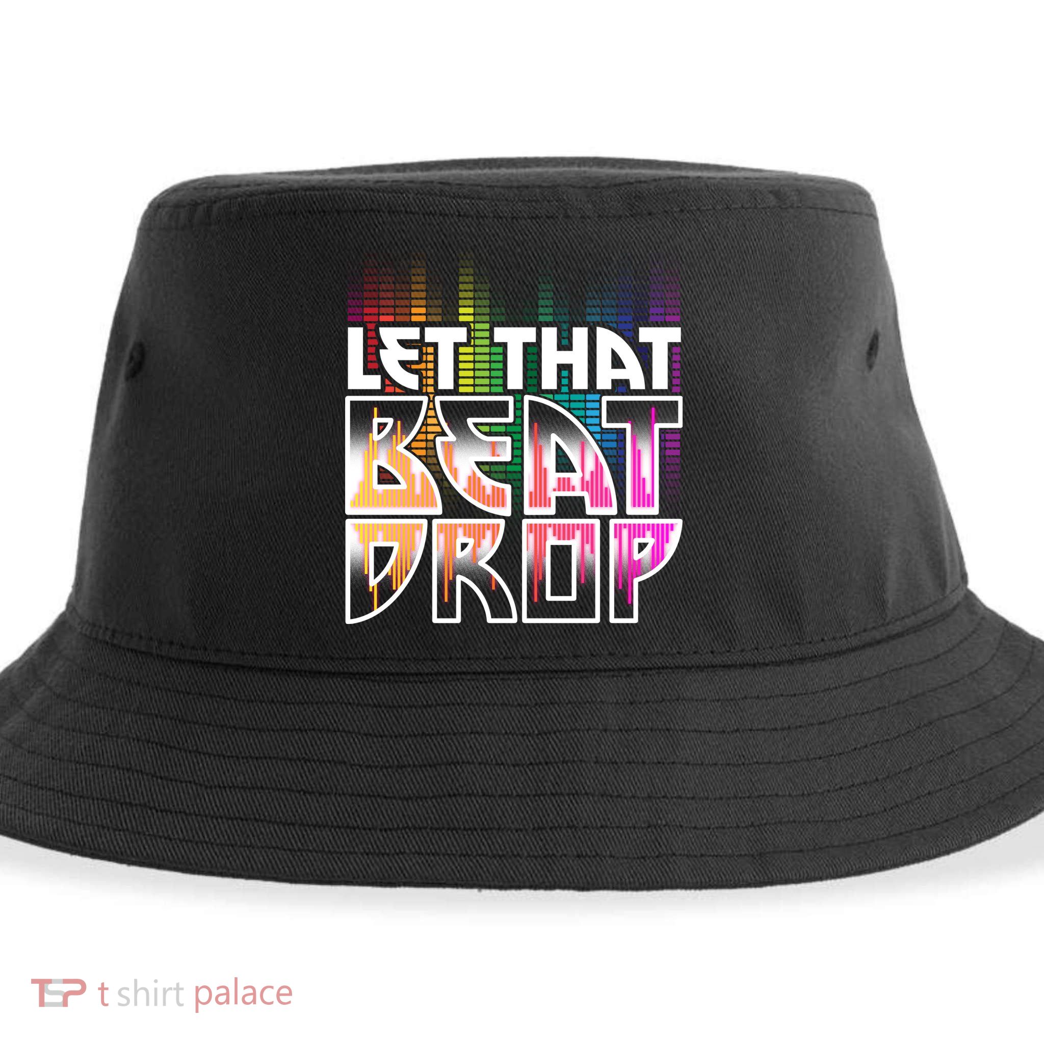 Let That Beat Drop Rainbow Equalizer Dance Music Lover Sustainable Bucket Hat