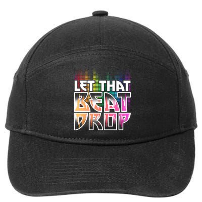 Let That Beat Drop Rainbow Equalizer Dance Music Lover 7-Panel Snapback Hat