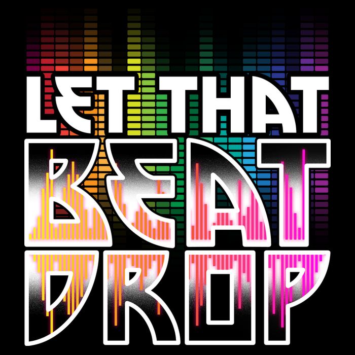 Let That Beat Drop Rainbow Equalizer Dance Music Lover Drawstring Bag
