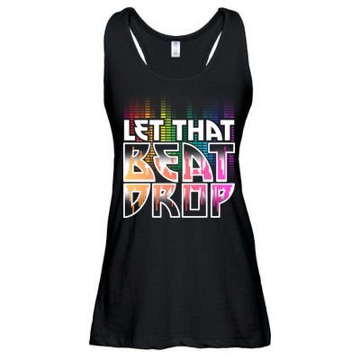 Let That Beat Drop Rainbow Equalizer Dance Music Lover Ladies Essential Flowy Tank