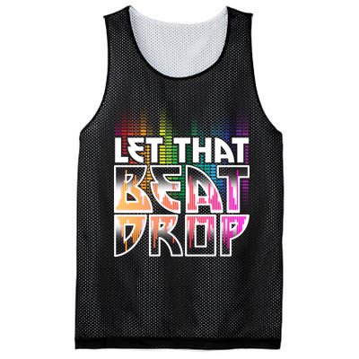 Let That Beat Drop Rainbow Equalizer Dance Music Lover Mesh Reversible Basketball Jersey Tank