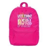 Let That Beat Drop Rainbow Equalizer Dance Music Lover 16 in Basic Backpack