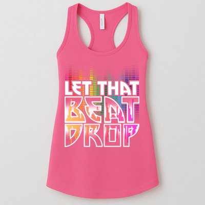 Let That Beat Drop Rainbow Equalizer Dance Music Lover Womens Tank Top