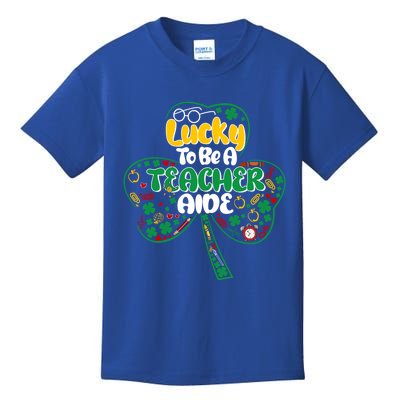 Lucky To Be Teacher Aide St Patricks Day Shamrock Cool Gift Kids T-Shirt