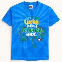 Lucky To Be Teacher Aide St Patricks Day Shamrock Cool Gift Kids Tie-Dye T-Shirt