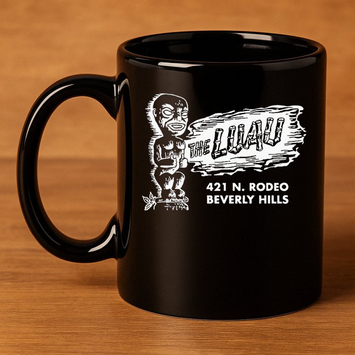 Luau Tiki Bar Beverly Hills Los Angeles 11oz C Handle Ceramic Mug
