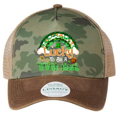 Lucky To Be Trivia Host Shamrock Patrick Day Meaningful Gift Legacy Tie Dye Trucker Hat