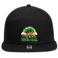 Lucky To Be Trivia Host Shamrock Patrick Day Meaningful Gift 7 Panel Mesh Trucker Snapback Hat