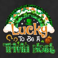 Lucky To Be Trivia Host Shamrock Patrick Day Meaningful Gift 7 Panel Mesh Trucker Snapback Hat