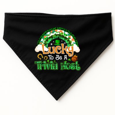 Lucky To Be Trivia Host Shamrock Patrick Day Meaningful Gift USA-Made Doggie Bandana