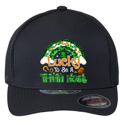 Lucky To Be Trivia Host Shamrock Patrick Day Meaningful Gift Flexfit Unipanel Trucker Cap