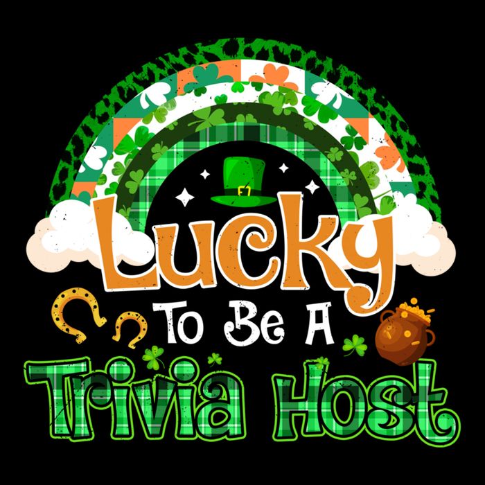 Lucky To Be Trivia Host Shamrock Patrick Day Meaningful Gift Flexfit Unipanel Trucker Cap