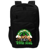 Lucky To Be Trivia Host Shamrock Patrick Day Meaningful Gift Impact Tech Backpack