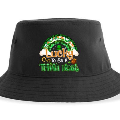 Lucky To Be Trivia Host Shamrock Patrick Day Meaningful Gift Sustainable Bucket Hat