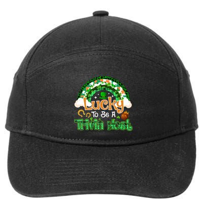 Lucky To Be Trivia Host Shamrock Patrick Day Meaningful Gift 7-Panel Snapback Hat