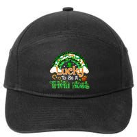 Lucky To Be Trivia Host Shamrock Patrick Day Meaningful Gift 7-Panel Snapback Hat