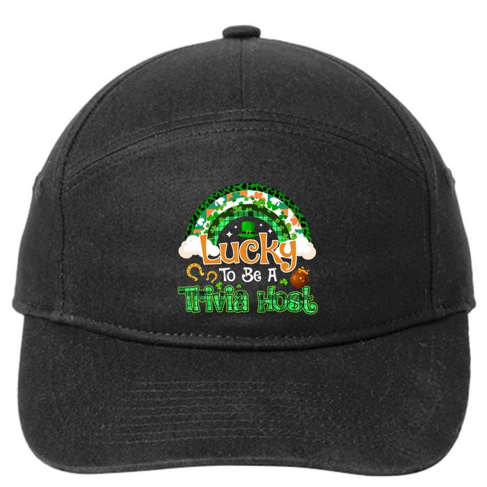 Lucky To Be Trivia Host Shamrock Patrick Day Meaningful Gift 7-Panel Snapback Hat