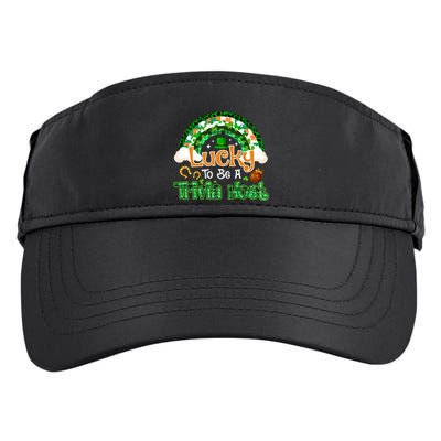 Lucky To Be Trivia Host Shamrock Patrick Day Meaningful Gift Adult Drive Performance Visor