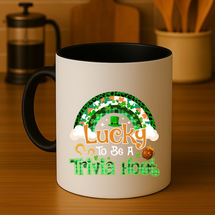 Lucky To Be Trivia Host Shamrock Patrick Day Meaningful Gift Mug