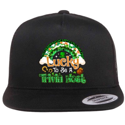 Lucky To Be Trivia Host Shamrock Patrick Day Meaningful Gift Flatbill Hat