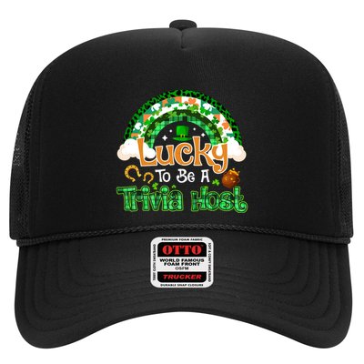 Lucky To Be Trivia Host Shamrock Patrick Day Meaningful Gift Trucker Hat
