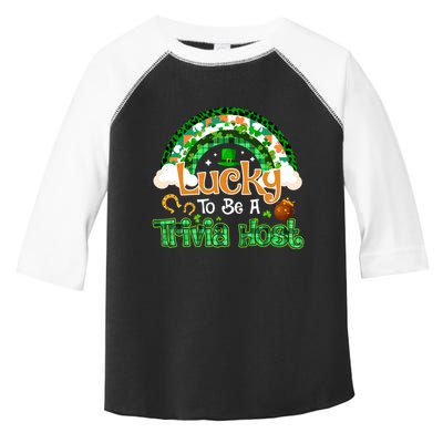 Lucky To Be Trivia Host Shamrock Patrick Day Meaningful Gift Toddler Fine Jersey T-Shirt