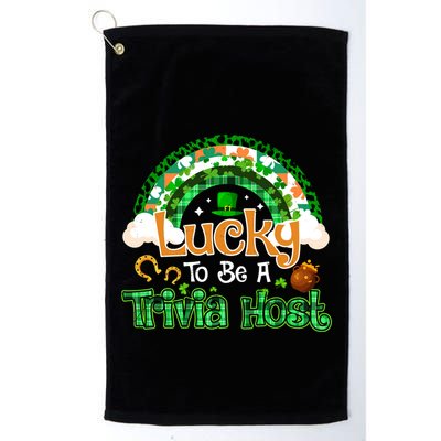 Lucky To Be Trivia Host Shamrock Patrick Day Meaningful Gift Golf Towel