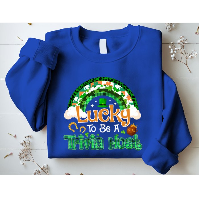 Lucky To Be Trivia Host Shamrock Patrick Day Meaningful Gift Sweatshirt