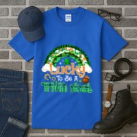 Lucky To Be Trivia Host Shamrock Patrick Day Meaningful Gift Tall T-Shirt