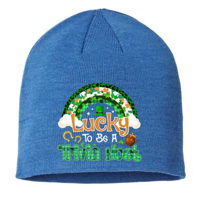 Lucky To Be Trivia Host Shamrock Patrick Day Meaningful Gift Sustainable Beanie