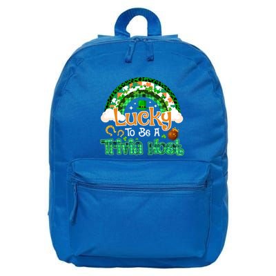Lucky To Be Trivia Host Shamrock Patrick Day Meaningful Gift 16 in Basic Backpack