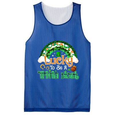 Lucky To Be Trivia Host Shamrock Patrick Day Meaningful Gift Mesh Reversible Basketball Jersey Tank