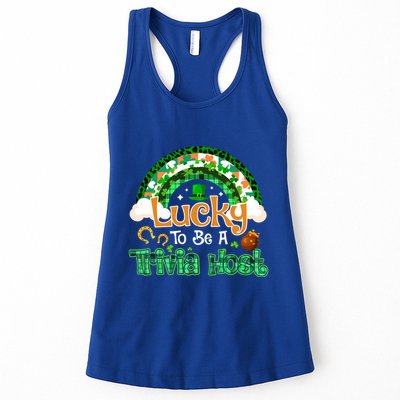 Lucky To Be Trivia Host Shamrock Patrick Day Meaningful Gift Womens Tank Top