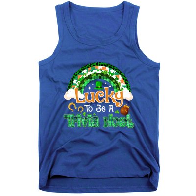 Lucky To Be Trivia Host Shamrock Patrick Day Meaningful Gift Tank Top