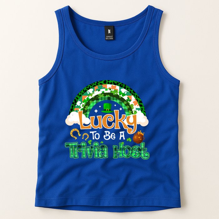 Lucky To Be Trivia Host Shamrock Patrick Day Meaningful Gift Tank Top