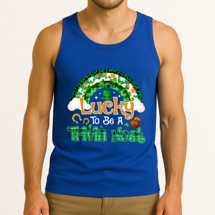 Lucky To Be Trivia Host Shamrock Patrick Day Meaningful Gift Tank Top