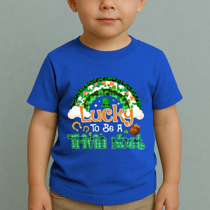 Lucky To Be Trivia Host Shamrock Patrick Day Meaningful Gift Toddler T-Shirt