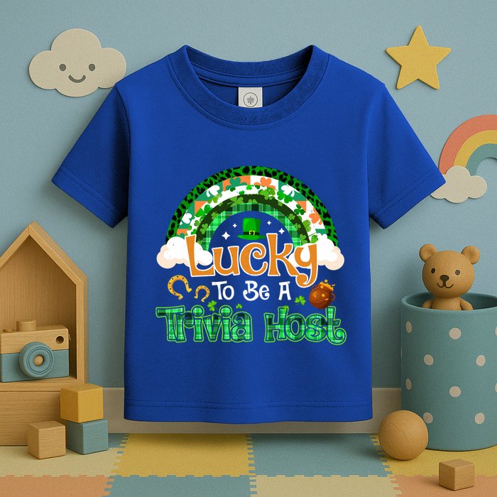 Lucky To Be Trivia Host Shamrock Patrick Day Meaningful Gift Toddler T-Shirt