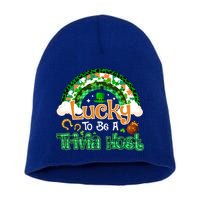 Lucky To Be Trivia Host Shamrock Patrick Day Meaningful Gift Short Acrylic Beanie