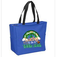Lucky To Be Trivia Host Shamrock Patrick Day Meaningful Gift Zip Tote Bag