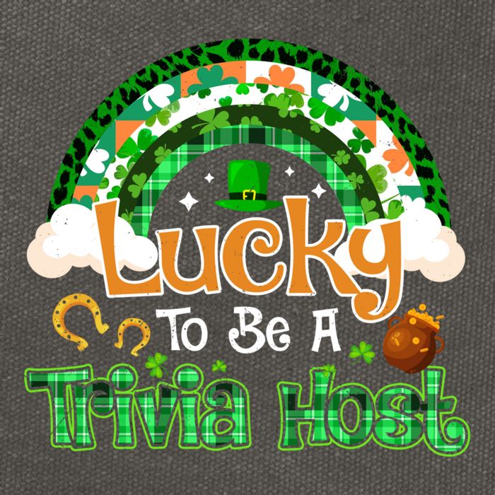 Lucky To Be Trivia Host Shamrock Patrick Day Meaningful Gift Cotton Canvas Backpack
