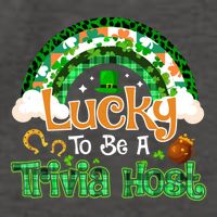 Lucky To Be Trivia Host Shamrock Patrick Day Meaningful Gift Vector Backpack