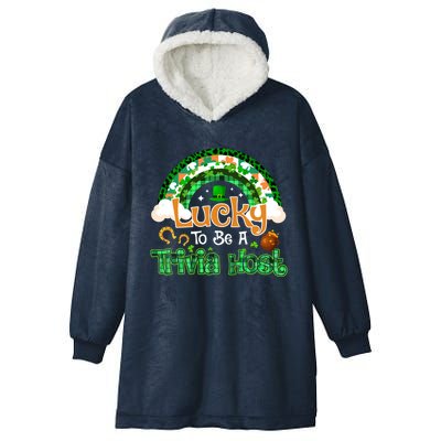 Lucky To Be Trivia Host Shamrock Patrick Day Meaningful Gift Hooded Wearable Blanket