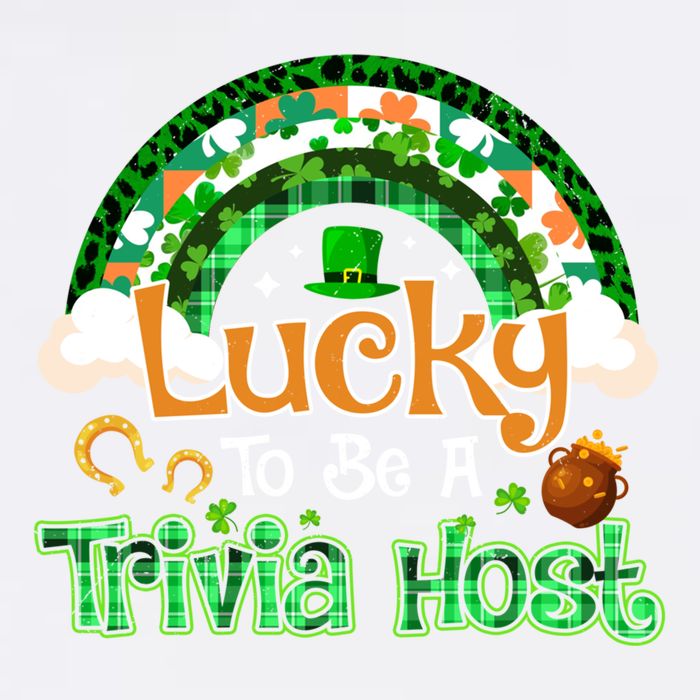Lucky To Be Trivia Host Shamrock Patrick Day Meaningful Gift Garment-Dyed Sweatshirt
