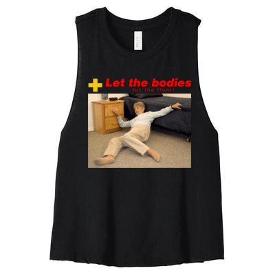 Let The Bodies Hit The Floor Women's Racerback Cropped Tank